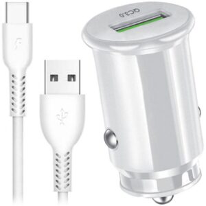 Ładowarka samochodowa do telefonu FAST QC 3.0 + kabel USB typ-C - eXtreme® Ampere - 3A - ACCU3QC30W+CC