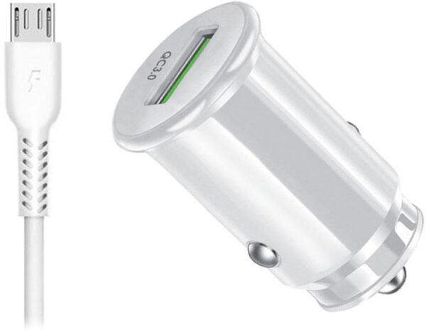 Car charger FAST QC 3.0 + cable micro USB - eXtreme® Ampere - 3A - ACCU3QC30W+CM