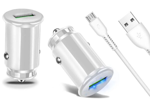 Car charger FAST QC 3.0 + cable micro USB - eXtreme® Ampere - 3A - ACCU3QC30W+CM