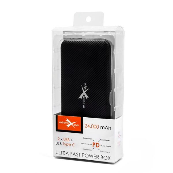 Power Bank 24000 mAh 2xUSB + USB typ-C - Fast Charging - Power Delivery - eXtreme® - EPB24-PD