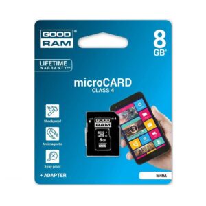 Card microSDHC  8GB + adapter SD class 4 - GOODRAM