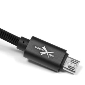 Kabel silikonowy micro USB do telefonu - eXtreme® - 2 m - czarny - S20UMB