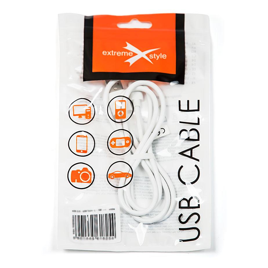 Kabel micro USB do telefonu - eXtreme® - 200 cm - biały