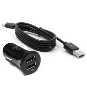 Ładowarka samochodowa do telefonu 2 x USB 3.1A + kabel USB typ-C - eXtreme® - NCC312U+CC