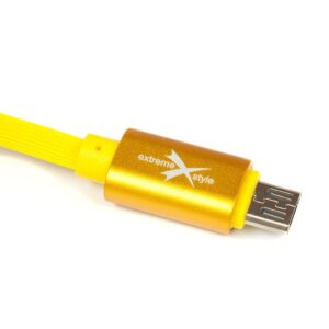 Silicone cable eXtreme 1 m USB - micro USB - S10UMY - yellow