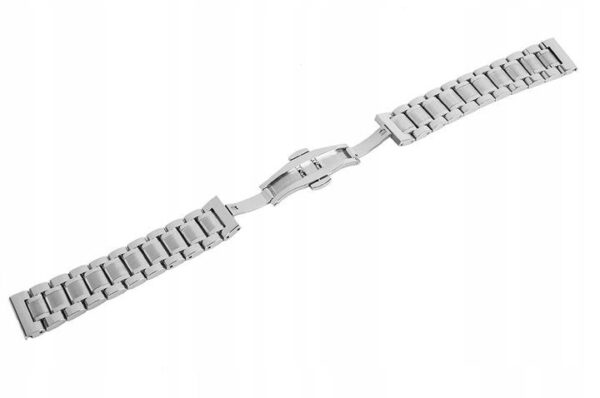 Klamra motyl automat - srebrna - 6-23 mm