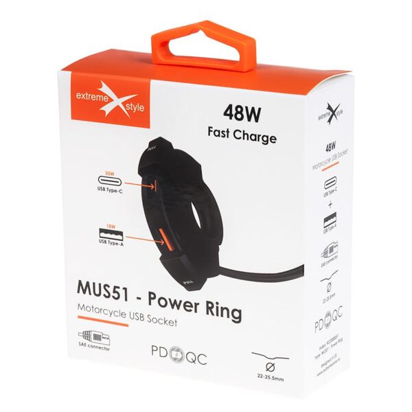 Motorcycle usb socket - MUS51 Power Ring