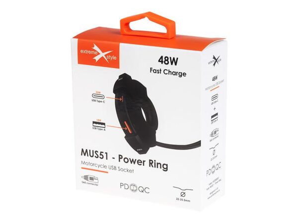 Motorcycle usb socket - MUS51 Power Ring