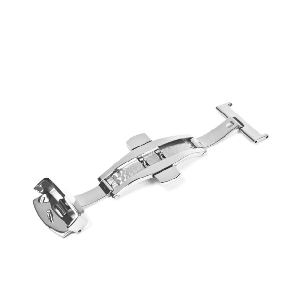 Klamra pasek automat - srebrna - 22 mm