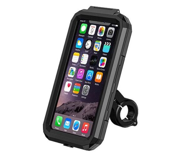 Uchwyt motocyklowy z etui na telefon i ładowarkami - 167-HARD-W-PD
