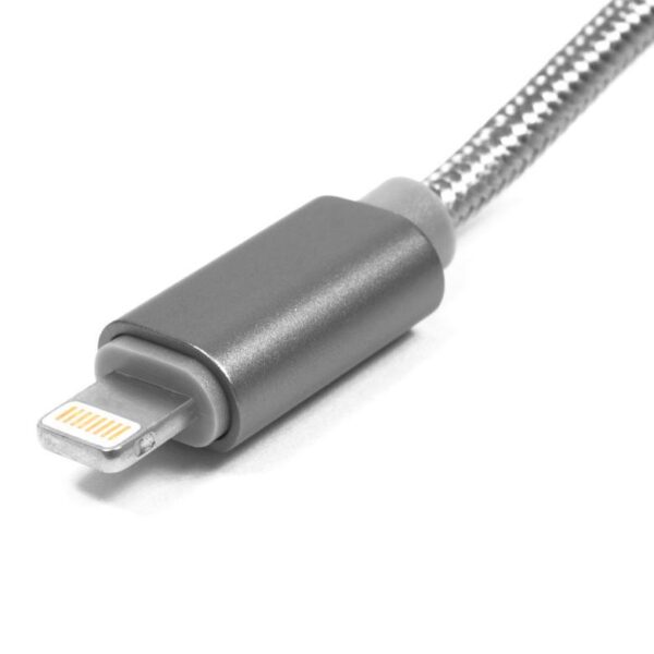 Braided cable eXtreme USB - iPhone Lightning - 120 cm - silver