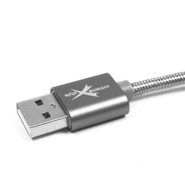 Braided cable eXtreme USB - iPhone Lightning - 120 cm - silver