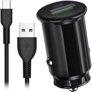 Car charger FAST QC 3.0 + cable USB type-C - eXtreme® Ampere - 3A - ACCU3QC30B+CC