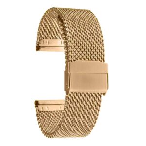 Bransoleta siatka model 8 - 22 mm - IP różowe złoto