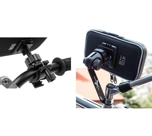 Uchwyt motocyklowy z etui na telefon - eXtreme® - typ: 155 + 140 2w1