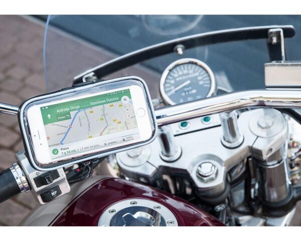 Uchwyt motocyklowy z etui na telefon - eXtreme® - typ: 155 + 140 2w1