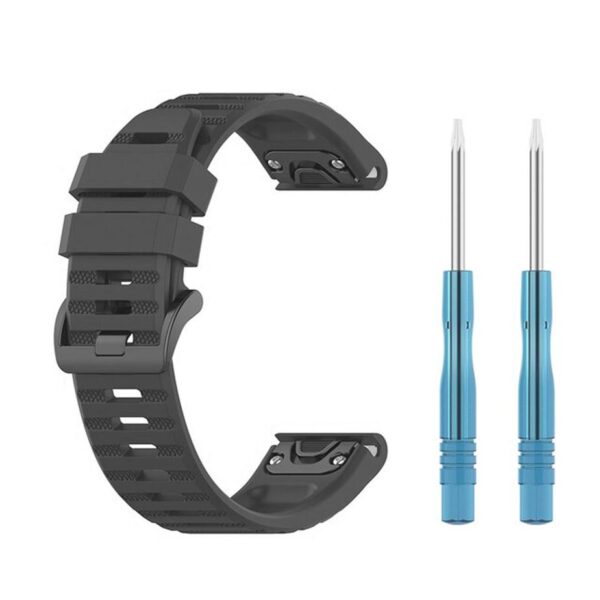 Pasek silikonowy - G12 - do Garmin - czarny - 22 mm