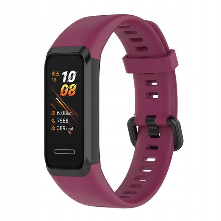 Pasek silikonowy - G01 - do Huawei Band - bordowy