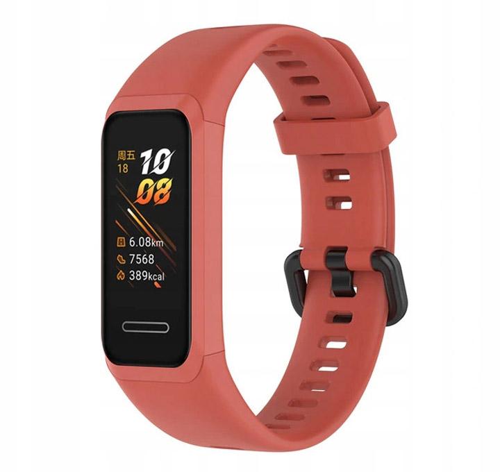 Pasek silikonowy - G01 - do Huawei Band - czerwony