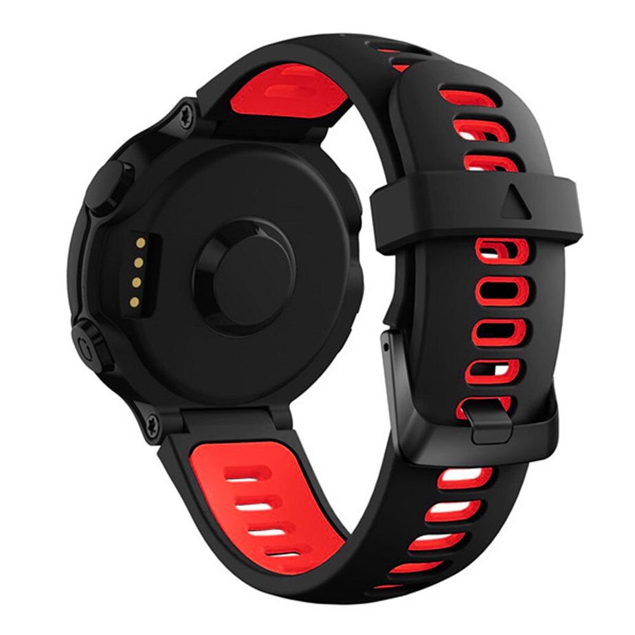 Pasek silikonowy - G02 - do Garmin - czarno-czerwony