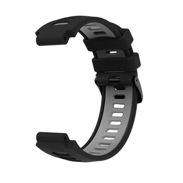 Pasek silikonowy - G02 - do Garmin - czarno-szary