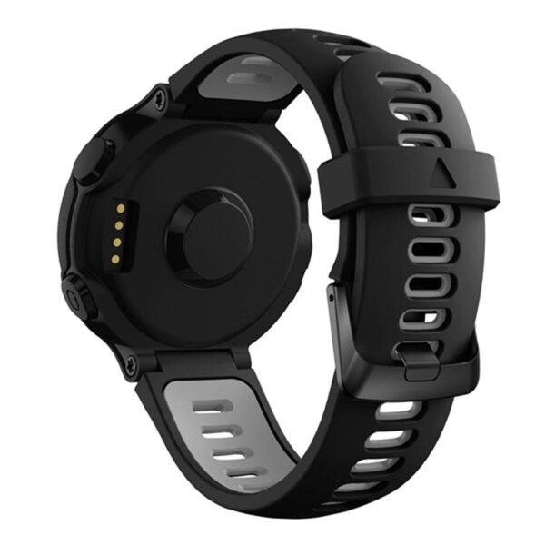 Pasek silikonowy - G02 - do Garmin - czarno-szary