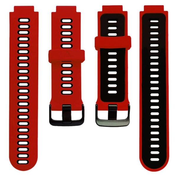 Pasek silikonowy - G02 - do Garmin - czerwono-czarny