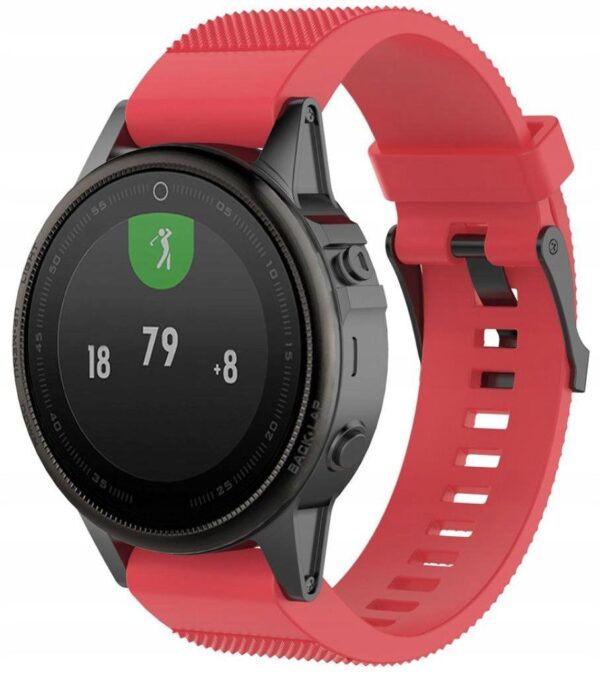 Pasek silikonowy - G06 - do Garmin - malinowy - 20 mm