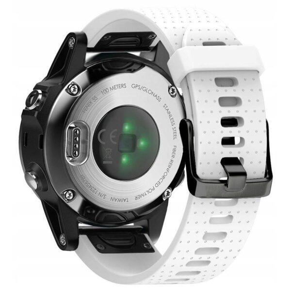 Pasek silikonowy - G07 - do Garmin - biały - 20 mm