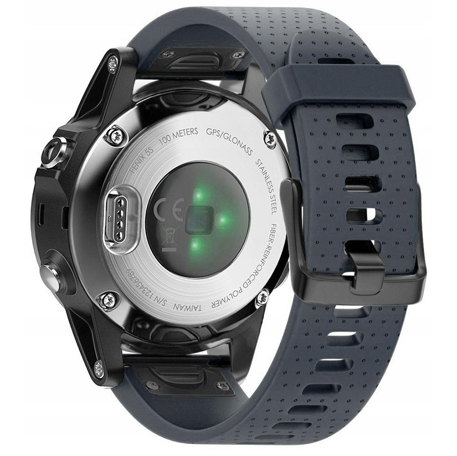 Pasek silikonowy - G07 - do Garmin - szaroniebieski - 20 mm