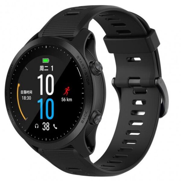 Pasek silikonowy - G10 - do Garmin - czarny - 22 mm