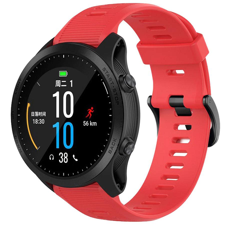 Pasek silikonowy - G10 - do Garmin - czerwony - 22 mm