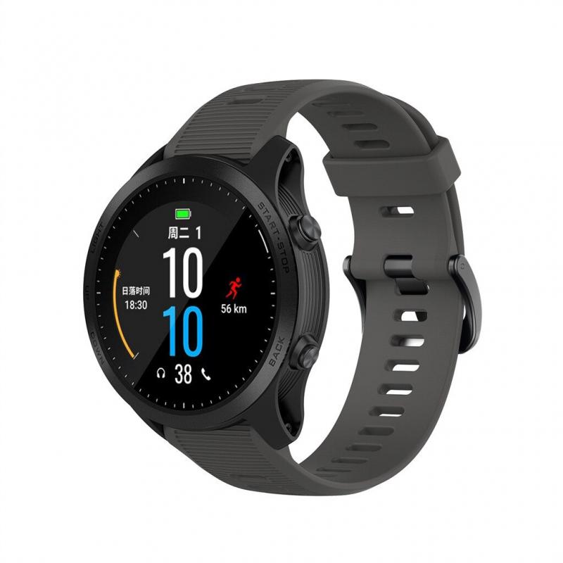 Pasek silikonowy - G10 - do Garmin - szary - 22 mm