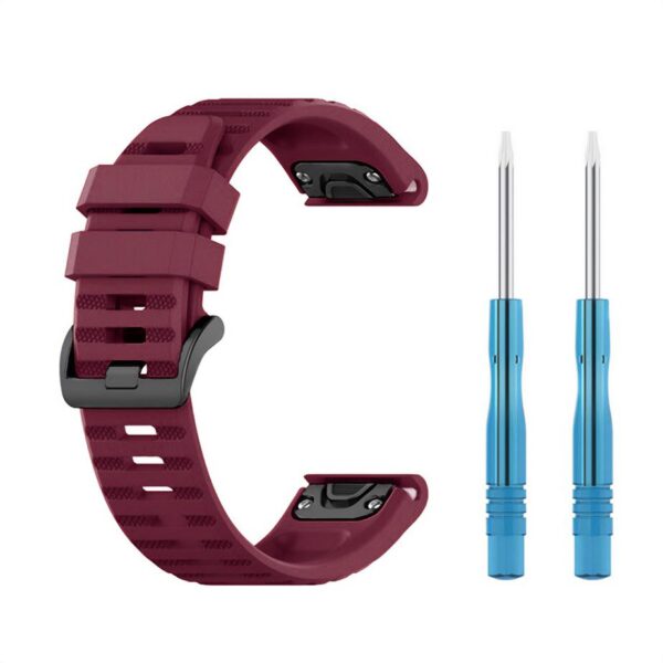 Pasek silikonowy - G12 - do Garmin - bordowy - 26 mm