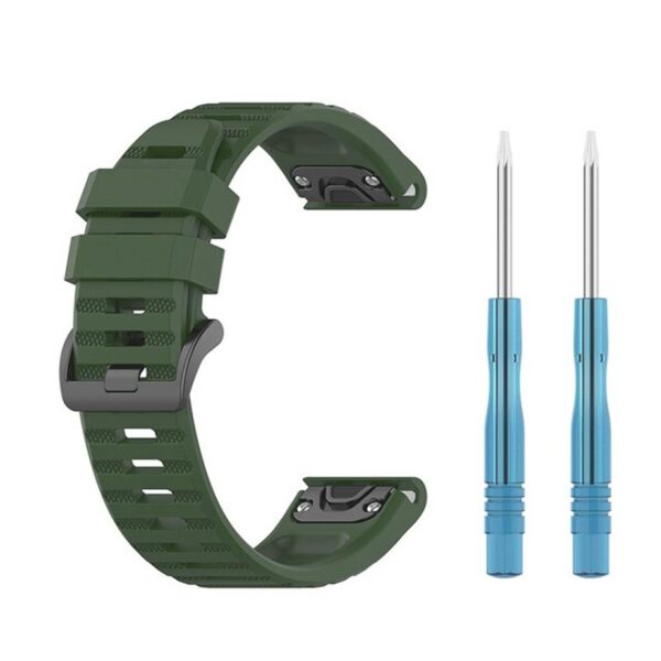 Pasek silikonowy - G12 - do Garmin - ciemnozielony - 22 mm