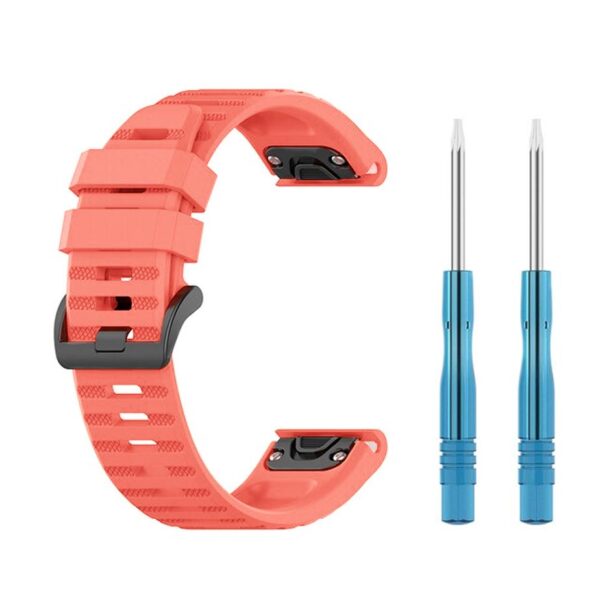 Pasek silikonowy - G12 - do Garmin - koralowy - 22 mm
