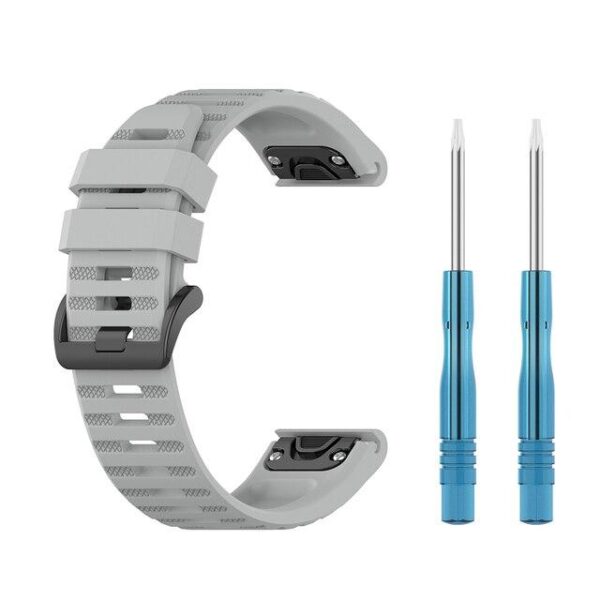 Pasek silikonowy - G12 - do Garmin - szary - 22 mm