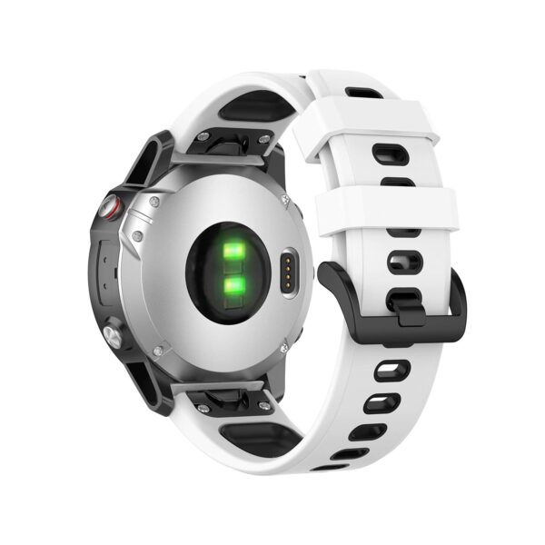 Pasek silikonowy - G13 - do Garmin - biało-czarny - 22 mm
