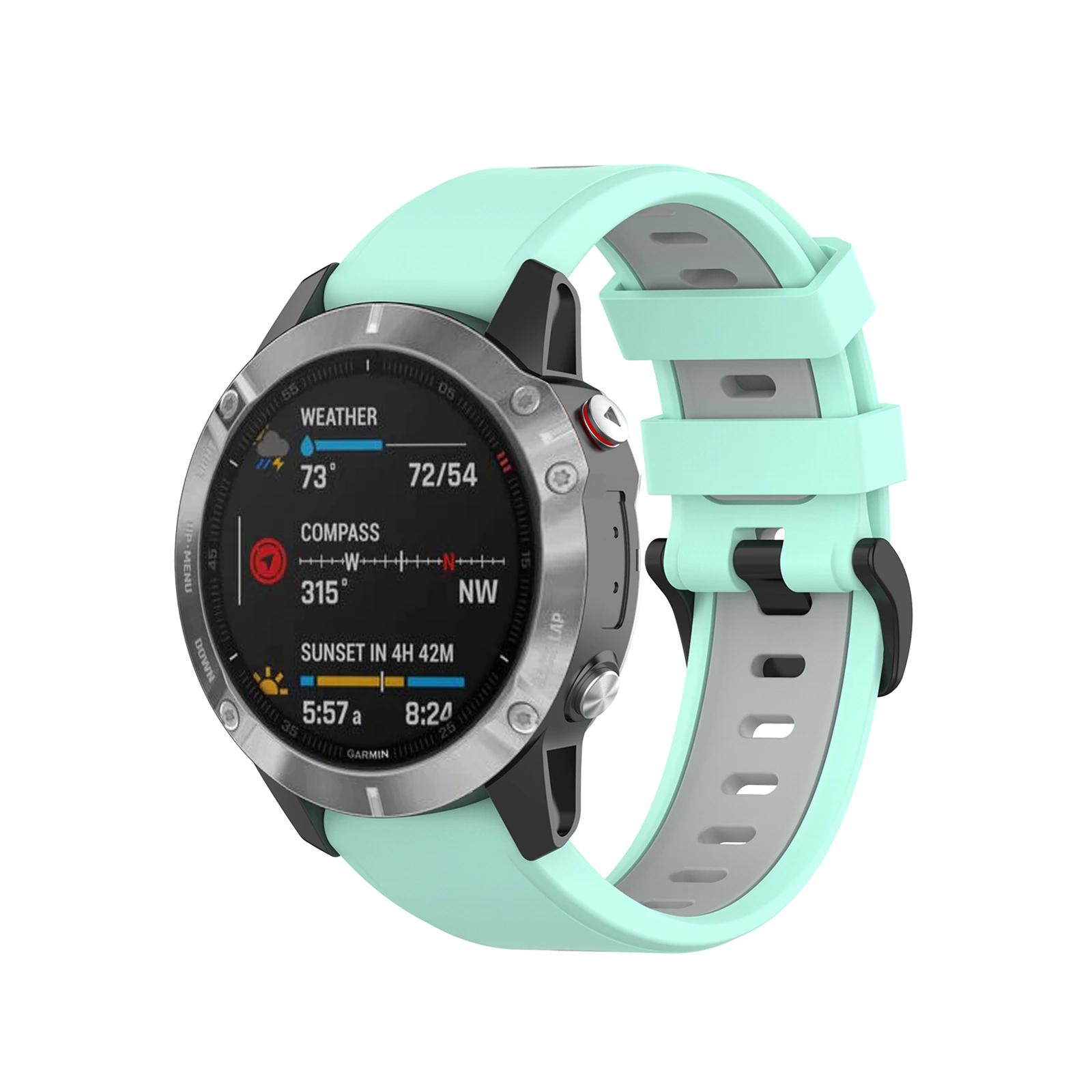 Pasek silikonowy - G13 - do Garmin - miętowo-szary - 22 mm