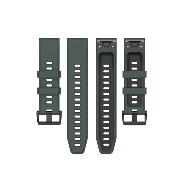 Pasek silikonowy - G13 - do Garmin - zielono-czarny - 26 mm