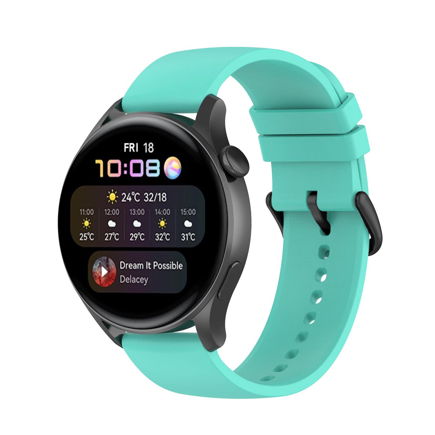 Pasek silikonowy - G20 - turkusowy - 22 mm