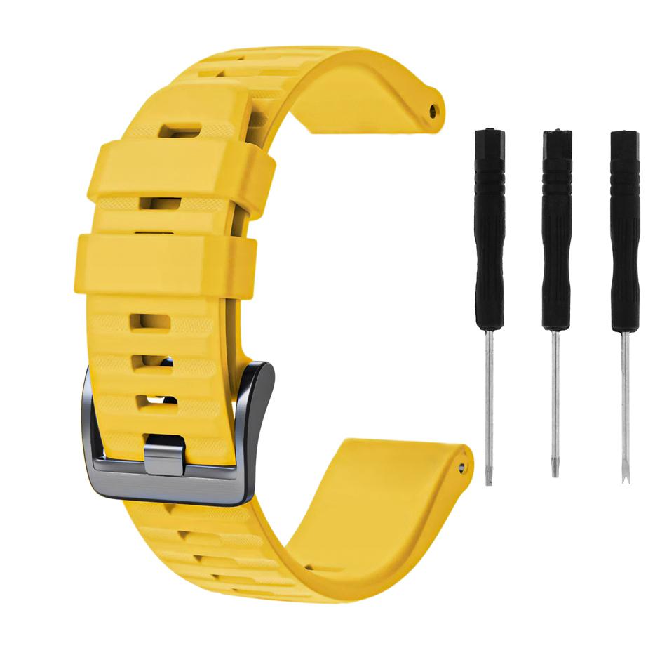 Pasek silikonowy - G22 - żółty - 26 mm