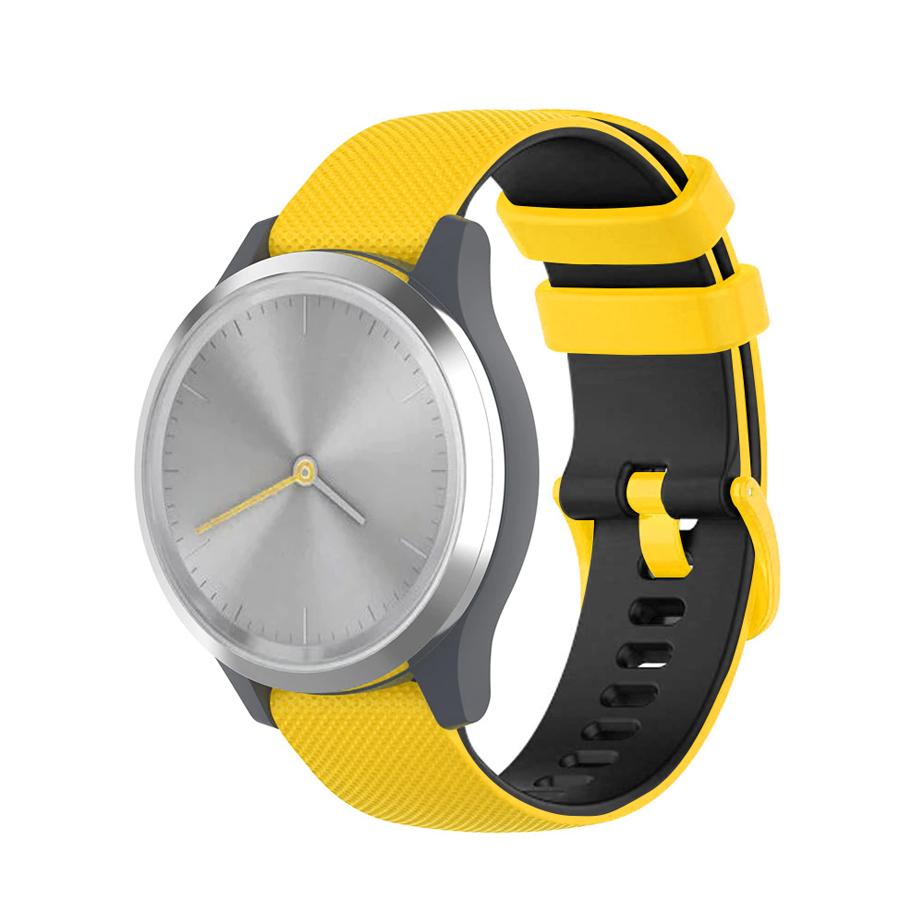 Pasek silikonowy - G23 - żółto-czarny - 20 mm