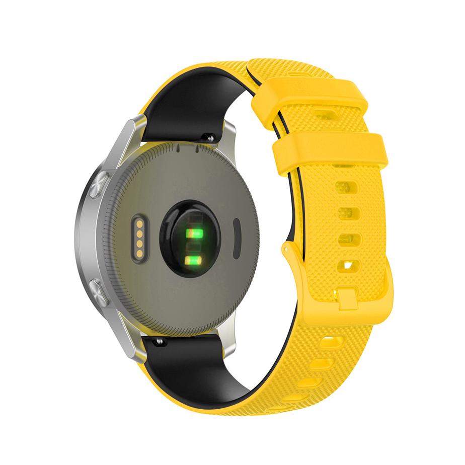 Pasek silikonowy - G23 - żółto-czarny - 20 mm