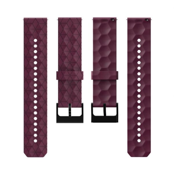 Pasek silikonowy - G28 - bordowy - 22 mm