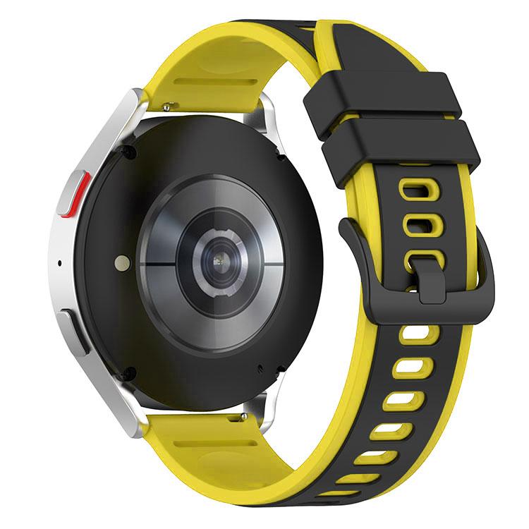 Pasek silikonowy - G30 - czarno-żółty - 22 mm