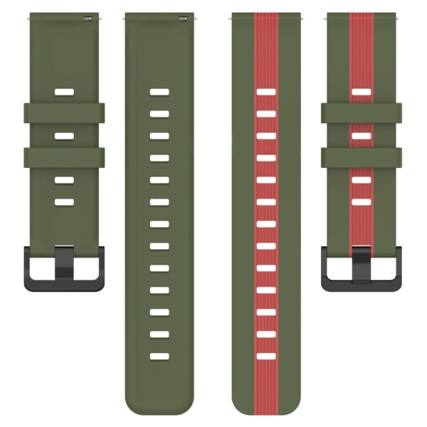 Pasek silikonowy - G31 - zielono-czerwony - 22 mm