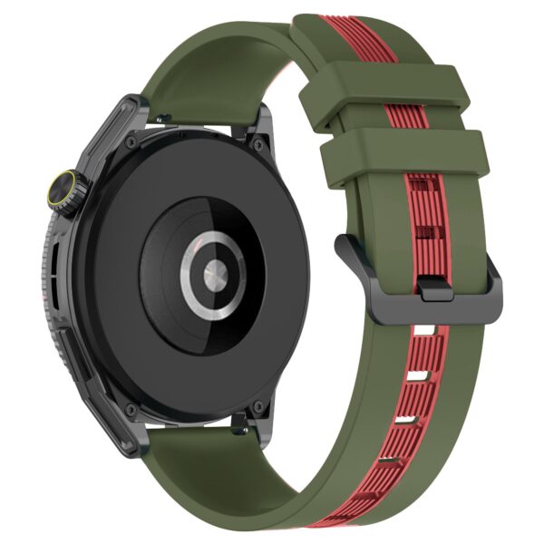Pasek silikonowy - G31 - zielono-czerwony - 22 mm