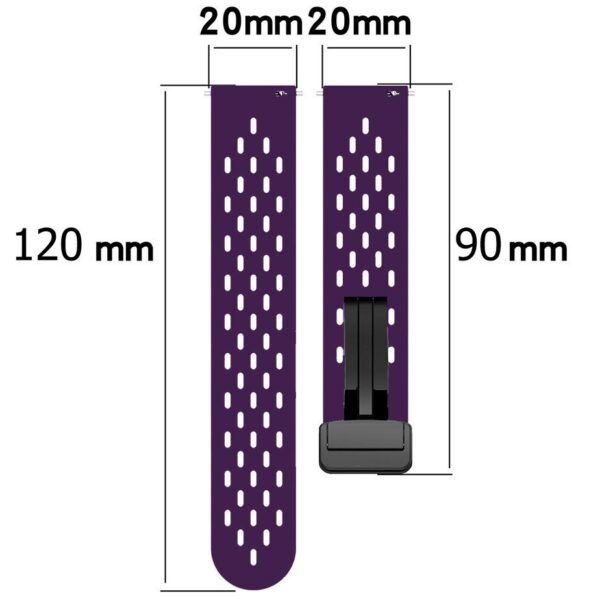 Pasek silikonowy - G34 - ciemnofioletowy - 20 mm