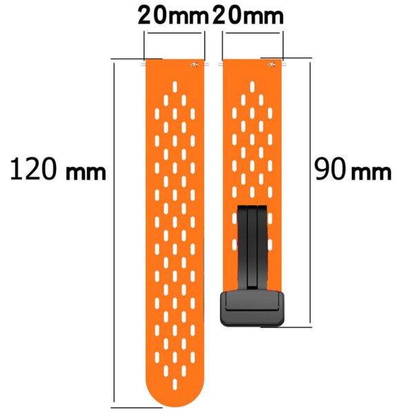 Pasek silikonowy - G34 - ciemnopomarańczowy - 20 mm